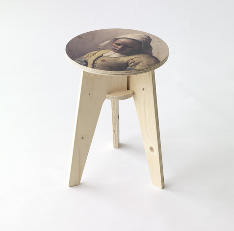 Plywood Print Stool - NLXL