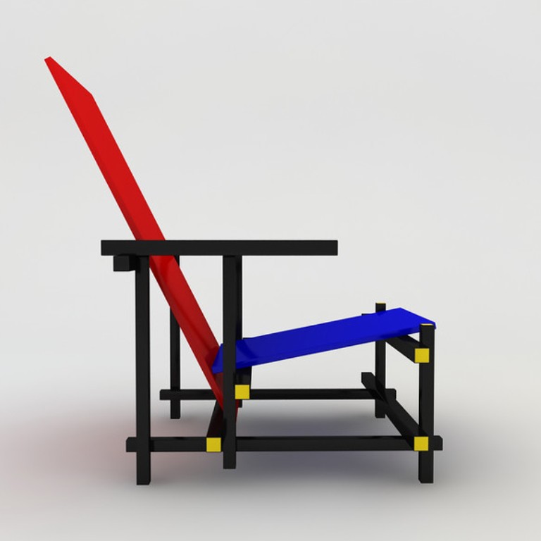 Red Blue Chair by Gerrit Rietveld