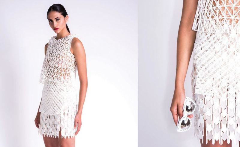 3D printing white dress