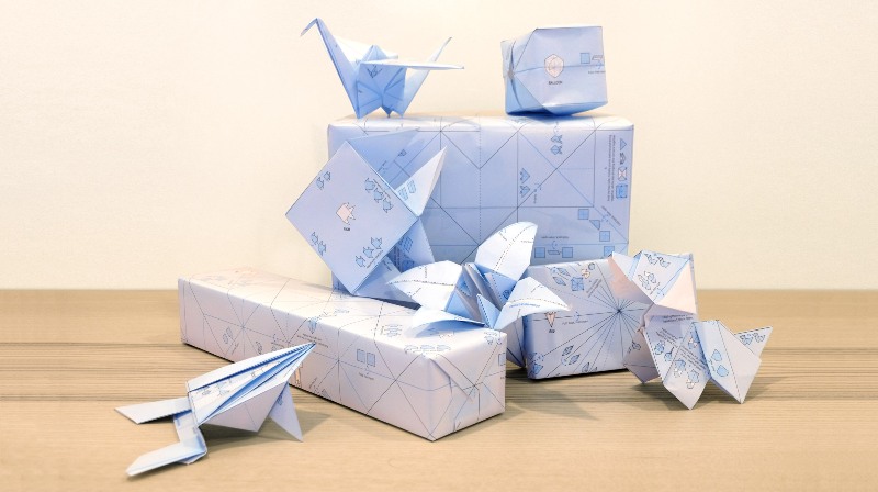 carta da pacco origami wrap Ilovehandles
