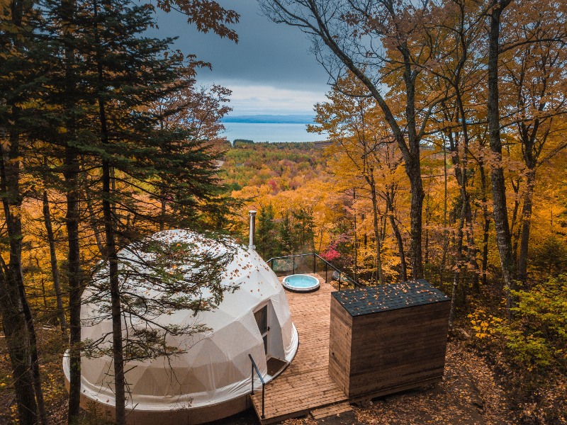 luxury eco resort domes charlevoix